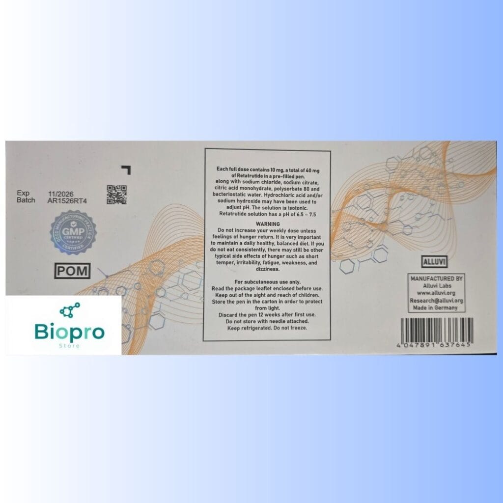 Alluvi Retatrutide 40mg pen premium triple agonist peptide