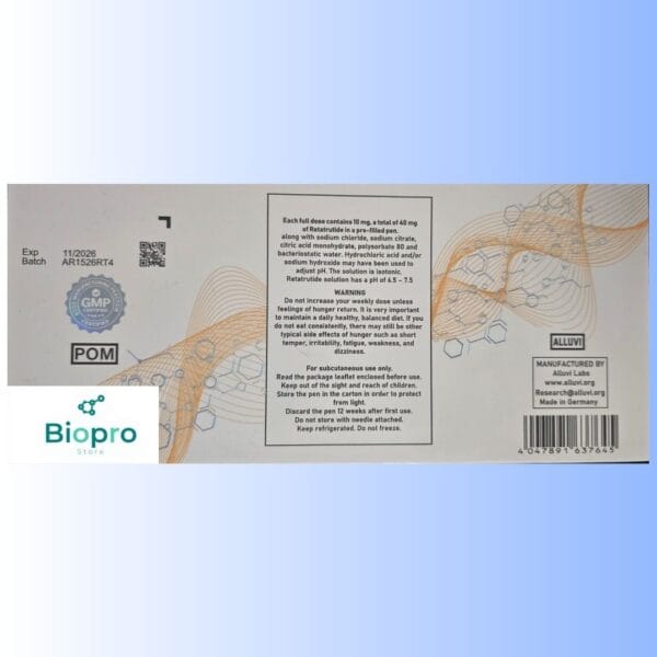 Alluvi Retatrutide 40mg pen premium triple agonist peptide