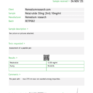 Remedium test results