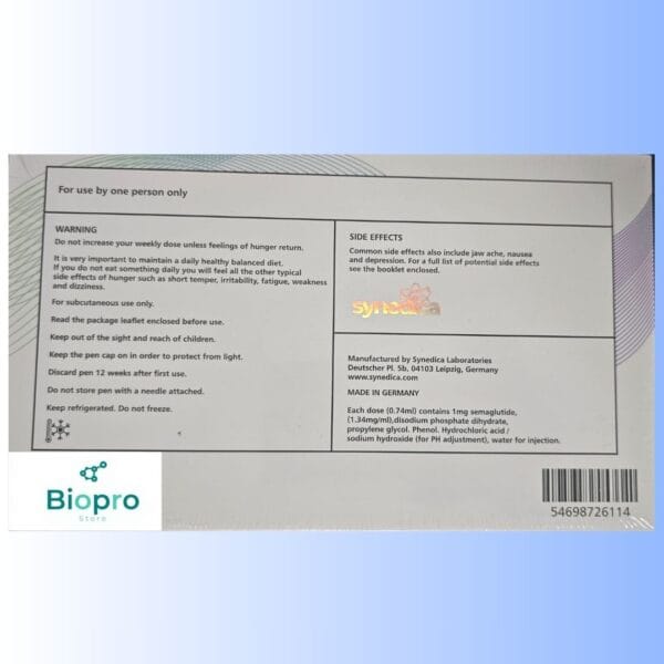 Synedica Semaglutide 8mg peptide pen for GLP-1 studies