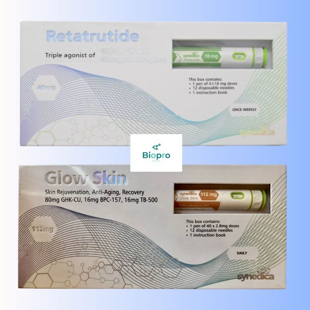 Synedica Retatrutide 40mg + GLOW Skin 112mg Bundle