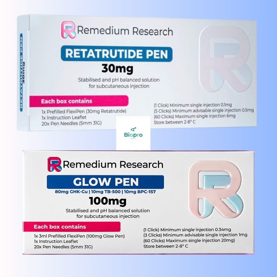 Remedium Retatrutide 30mg and GLOW Pen 100mg Bundle